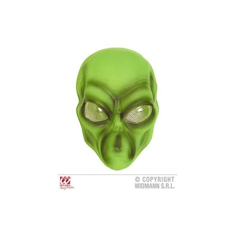 Mascara extraterrestre verde de plastico