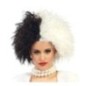 Peluca blanca y negra cruella de vil dalmatas