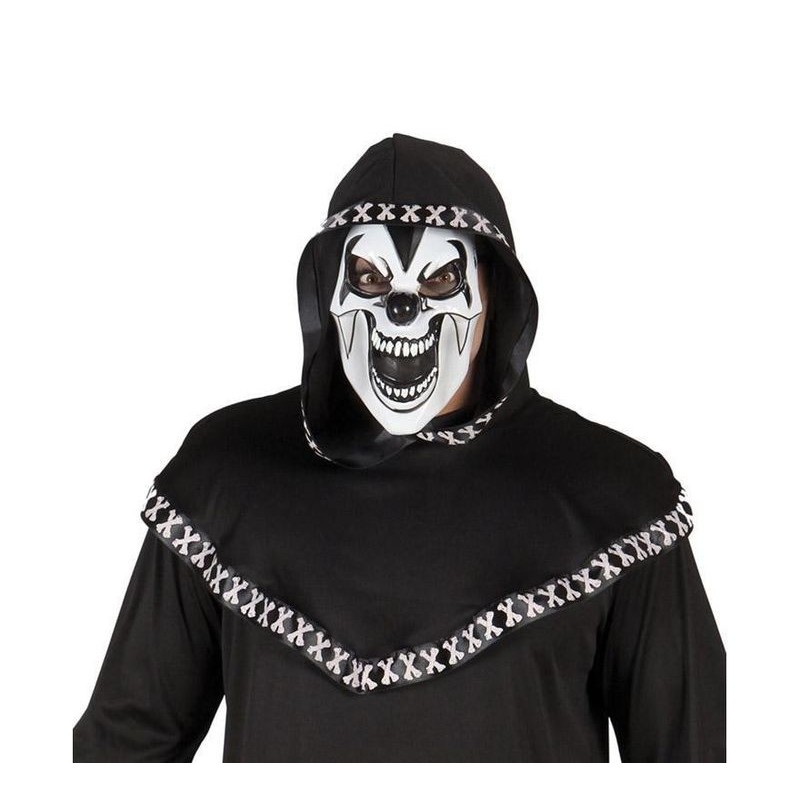 Careta payaso terror blanca halloween