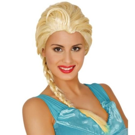 Peluca princesa de hielo elsa rubia con trenza 8434077049785 4978