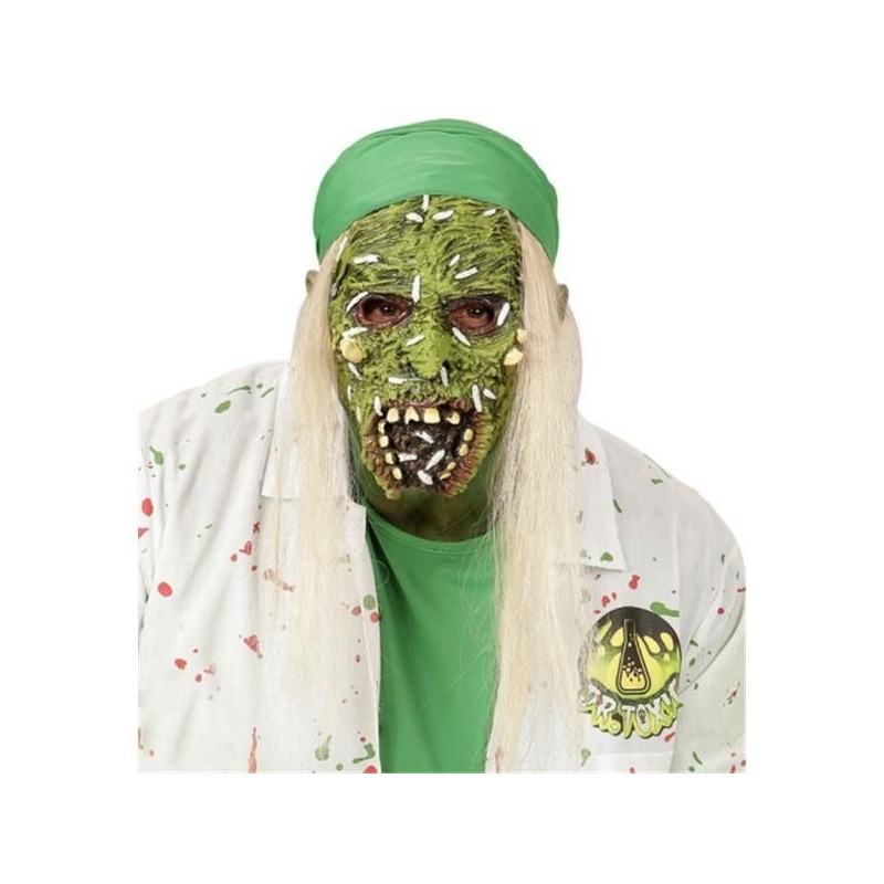 Mascara zombie toxico con cabello careta infectado