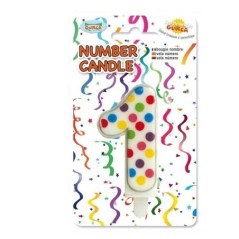 Vela confetti numeros para tarta cumpleaños -El Informal