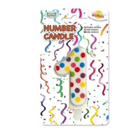 Vela confetti numeros para tarta cumpleaños -El Informal