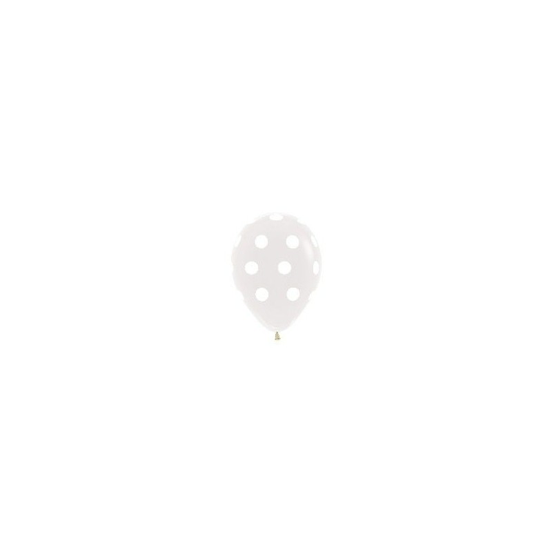 Globos transparentes con puntos blancos r5-125cm