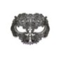 Mascara calavera encaje negro decorada gemas