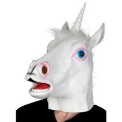 Mascara de unicornio blanco para hombre careta adulto 8712026001450 145