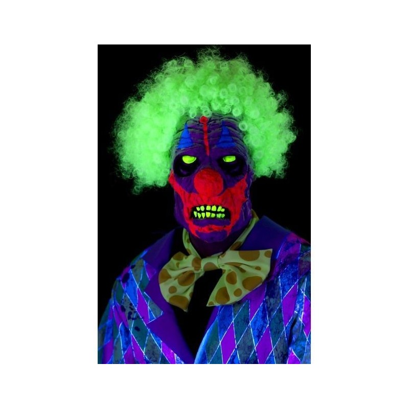 Mascara payaso asesino briila luz uv