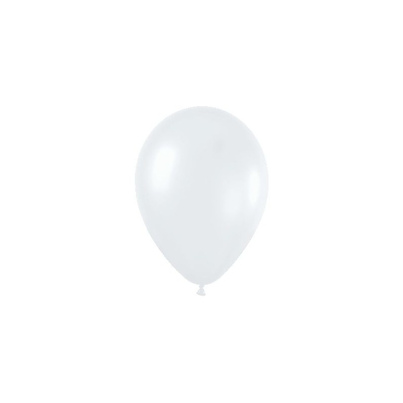 Globo blanco satin de 30 cm 12 unidades sempertex