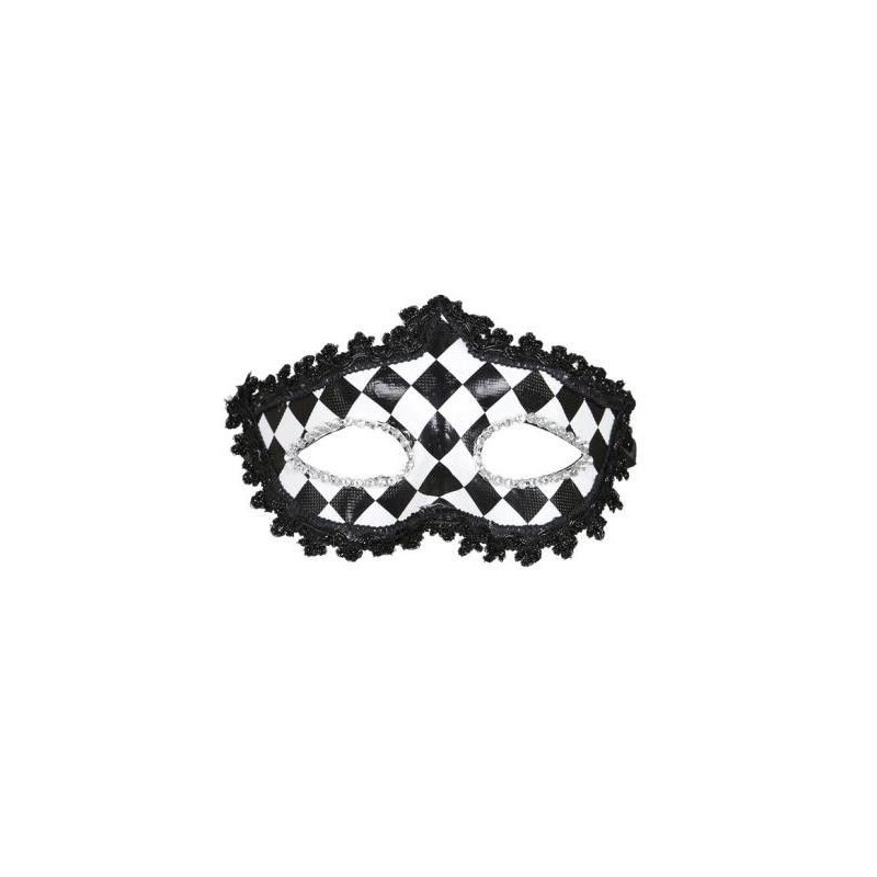 Mascara pierrot ajedred veneciana fiest