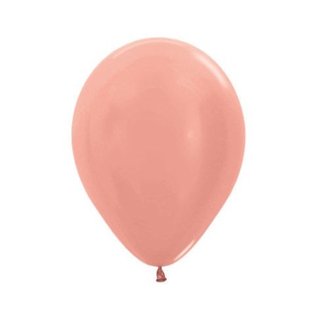 Globo rosa dorado sempertex 100 uds de 12