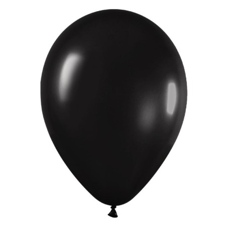 Globo Sempertex R12 30 cm negro metal 12 uds 7703340239033 R12 580 12