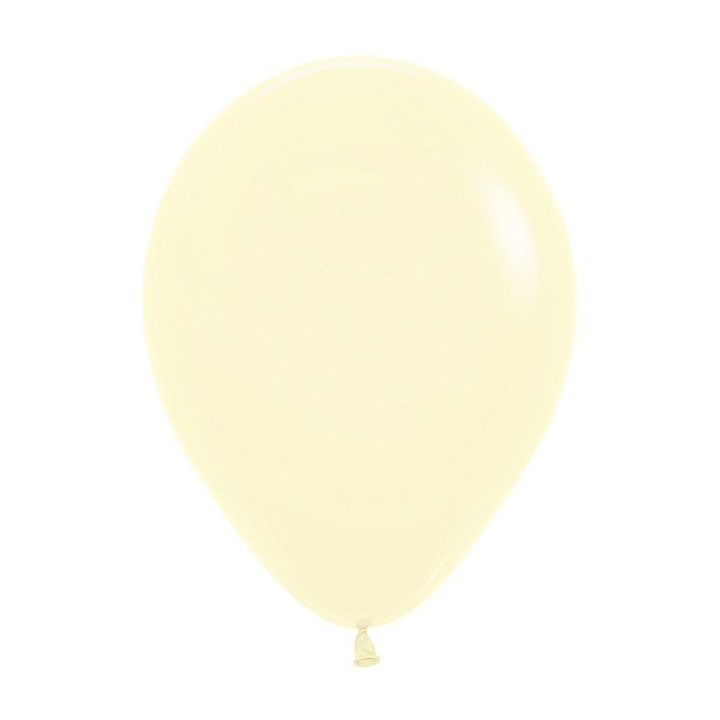 Globo Sempertex R12 30 cm Amarillo pastel 12 uds