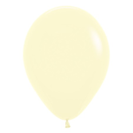 Globo Sempertex R12 30 cm amarillo pastel 50 uds 7703340155661 R12 620