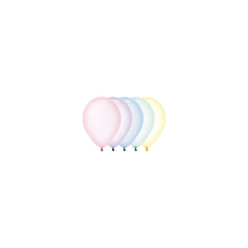 Globos cristal pastel colores 50 uds 30 cm