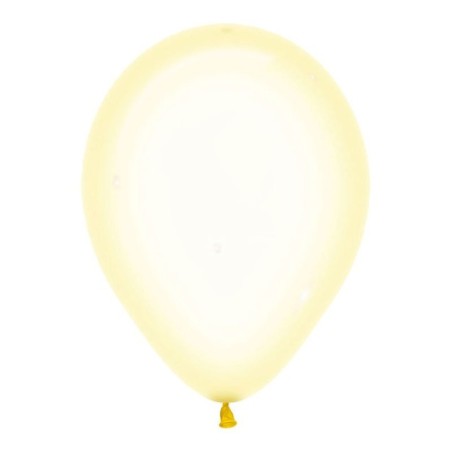 Globos cristal pastel amarillo 50 uds 30 cm 7703340163987 R12 321