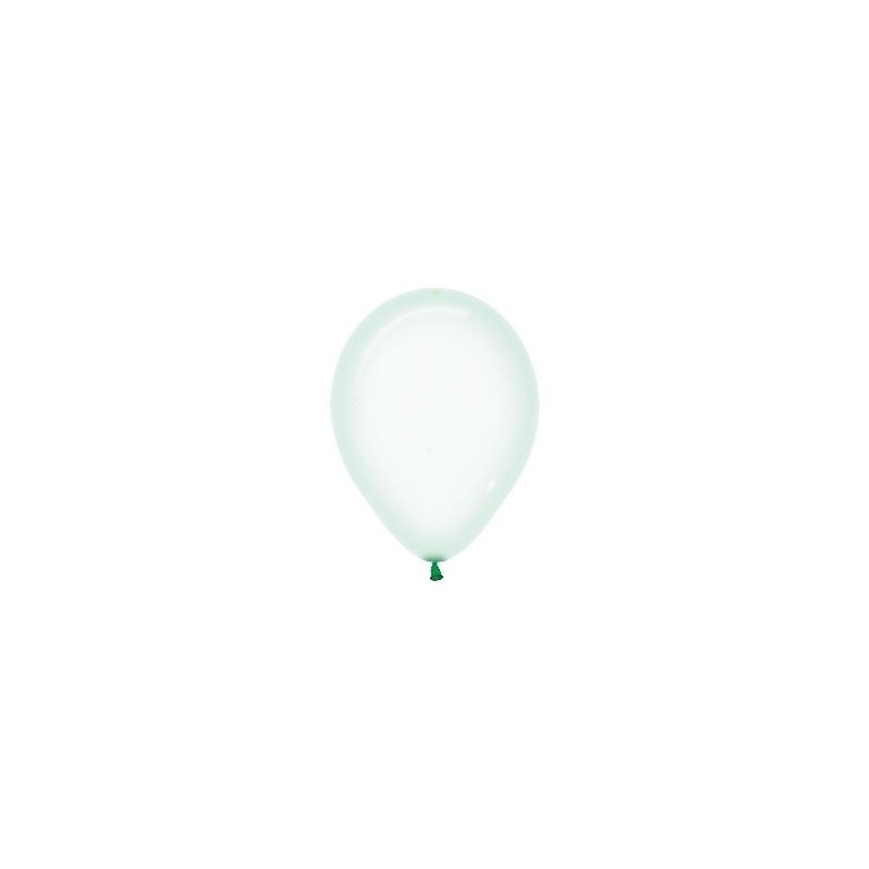 Globos cristal pastel verde 50 uds 30 cm