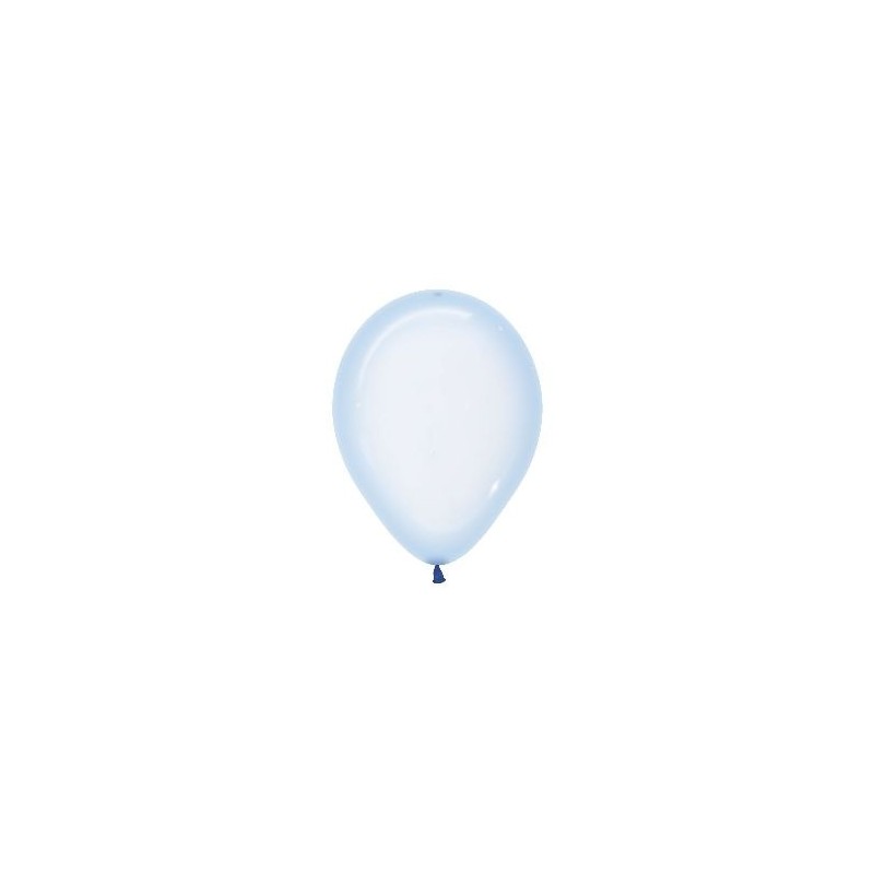 Globos cristal pastel azul 50 uds 30 cm