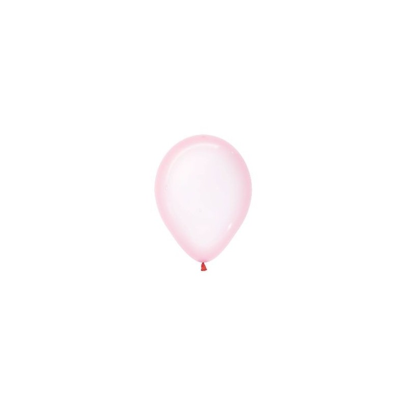 Globos cristal pastel rosa 100 uds 12,5 cm
