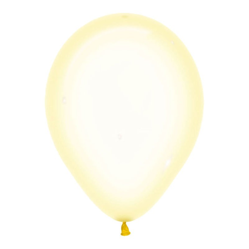 Globos cristal pastel amrillo 100 uds 12,5 cm