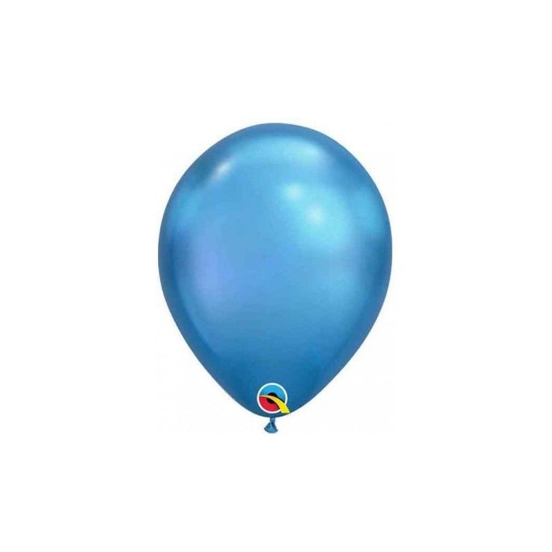 Globo Chrome Qualatex azul 100 uds 7"