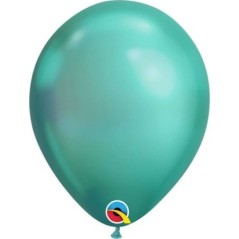 Globo Chrome Qualatex verde 100 uds 7" 71444851428 85142