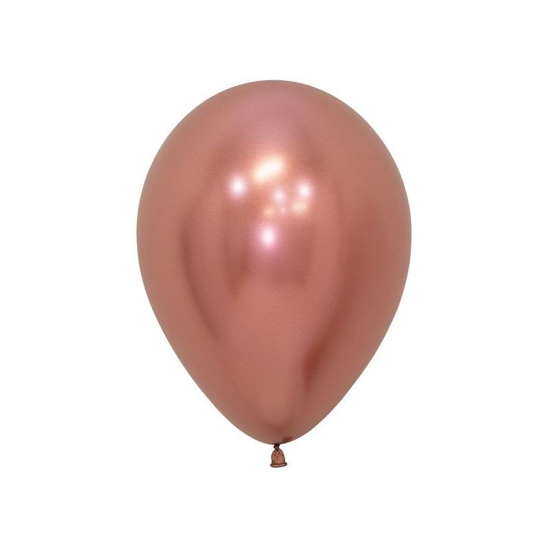Globo reflex rosa dorado R12 30 cm crome