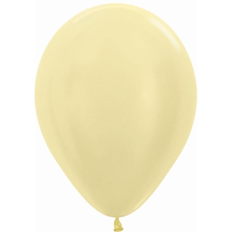 Globo Sempertex R12 30 cm Satin amarillo 12 uds