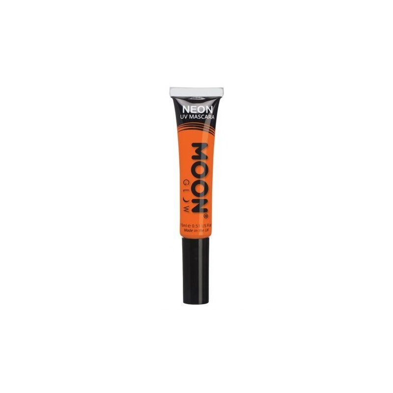 Mascara de ojos naranja UV neon
