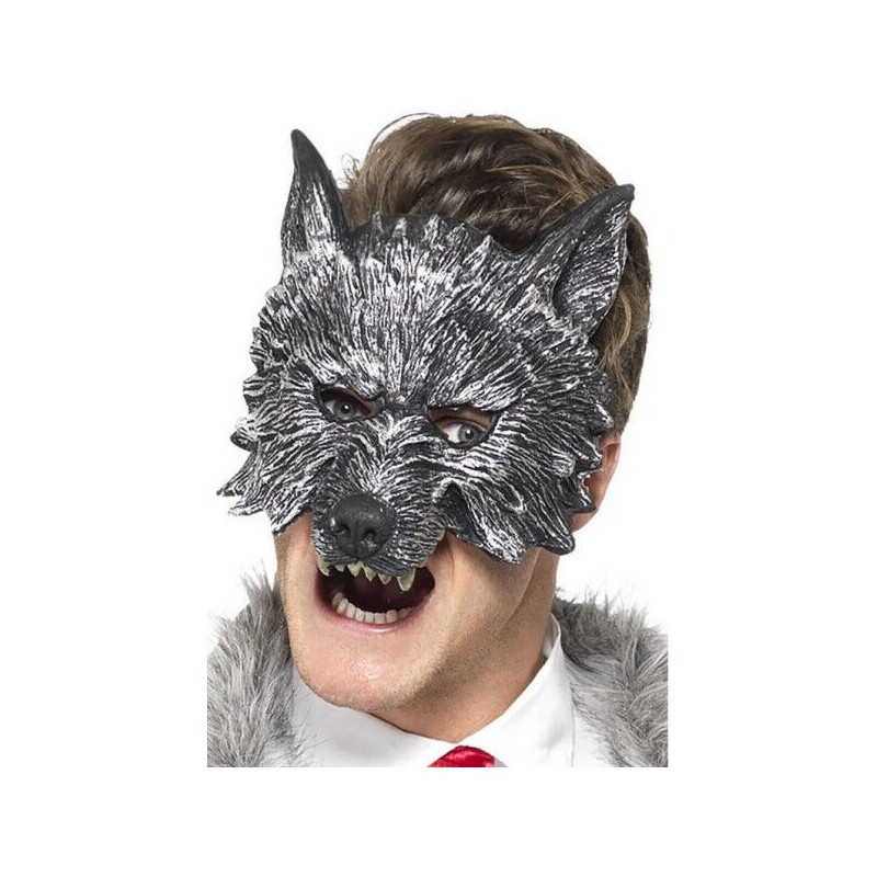 Media mascara lobo en foam