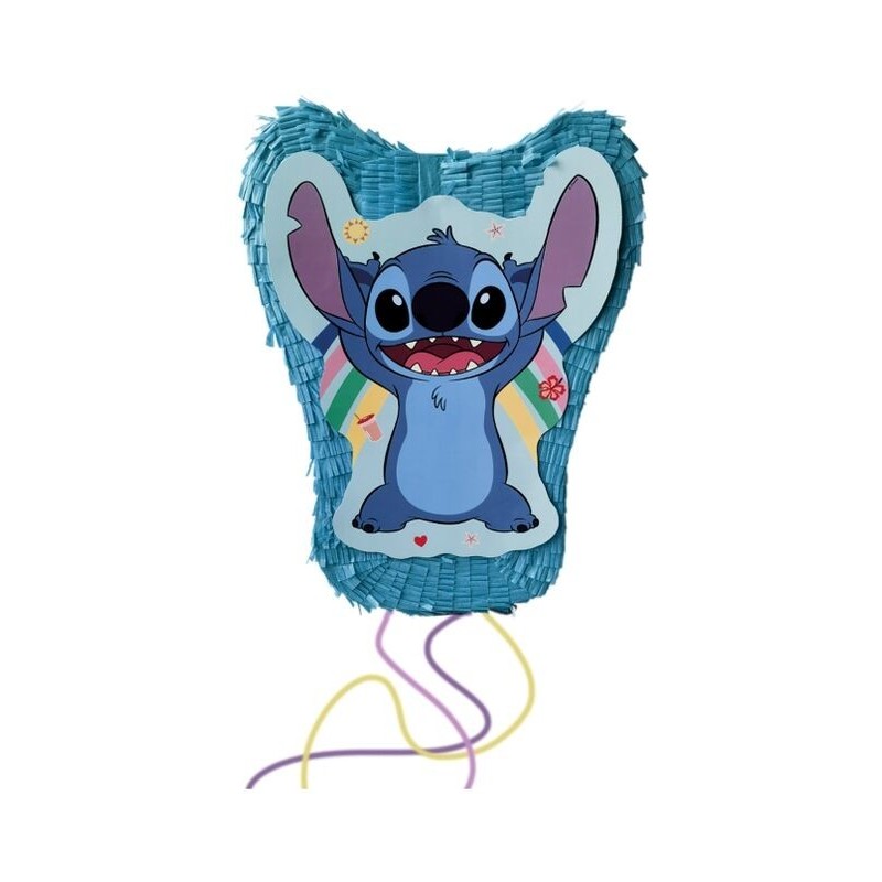 Piñata Stitch romper o tirar 3D 35 x 27 cm