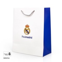 Bolsa regalo Real Madrid oficial blanca 30x12x40 cm 8447196382020 RM38202EF