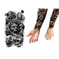 Tatuajes zombies caras 14x30 cm 8434077159422 15942