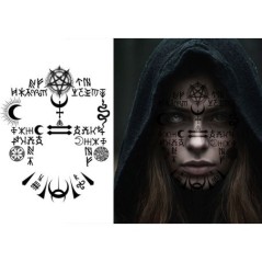 Tatuajes cara satanicos ocultismo 30x13 cm 8434077159460 15946