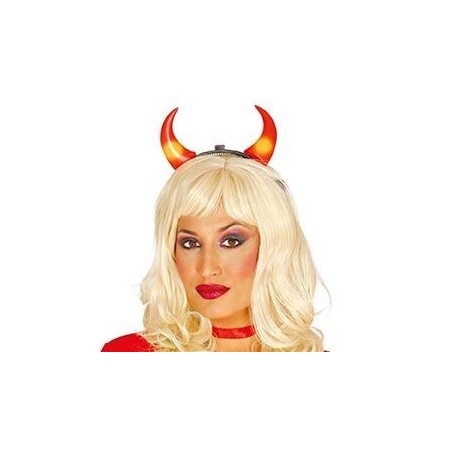 Cuernos de demonio diablo rojos con luz 8434077190036 19003