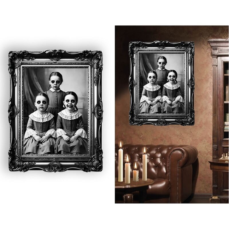 Adhesivo cuadro epoca niñas 58x45 cm