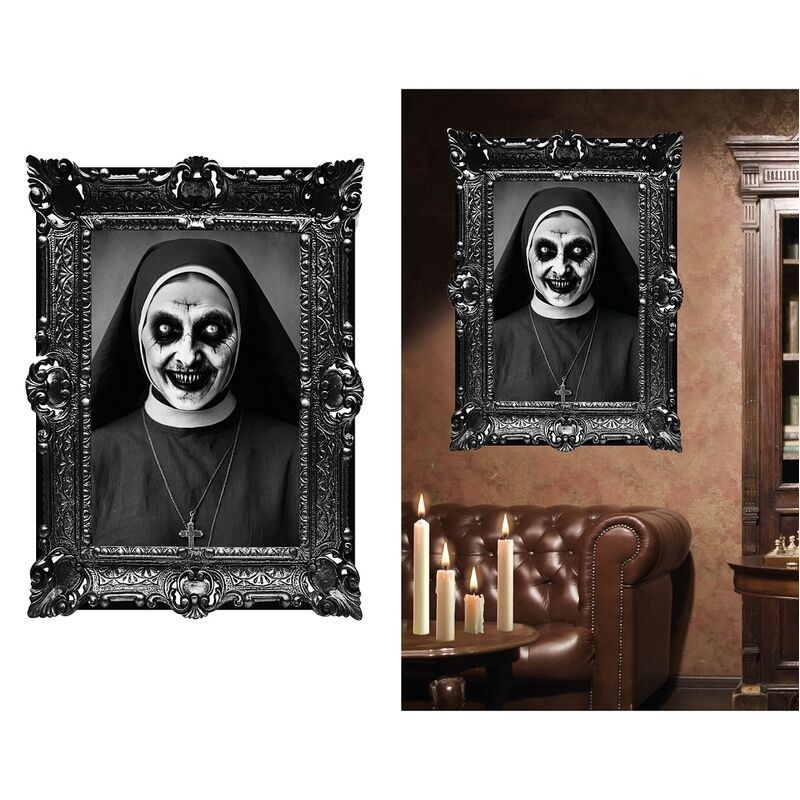 Adhesivo cuadro epoca monja 58x45 cm