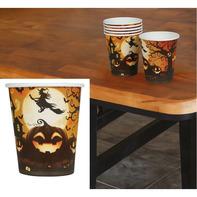 Vasos calabazas 6 uds 9 cm