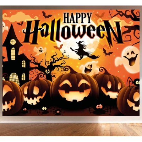 Photocall halloween talla calabazas 220x150 cm