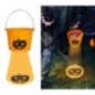 Cesto naranja caramelos halloween con luz