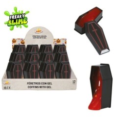 Ataud con gel rojo imitacion sangre 7x3 cm 1 ud 8434077291764 29176