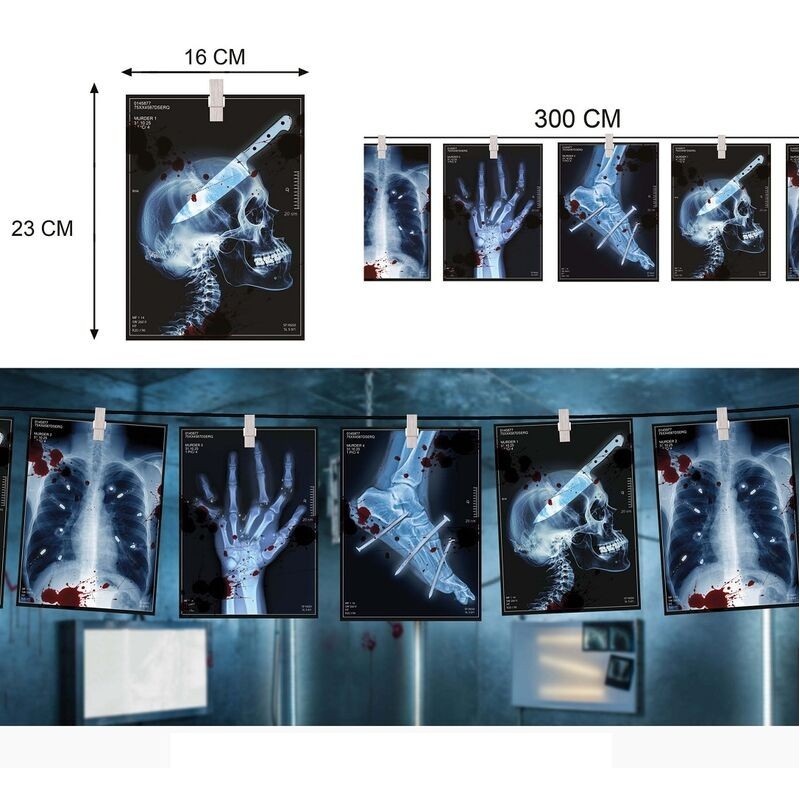 Guirnalda radiografia 3 metros papel 16x22 cm
