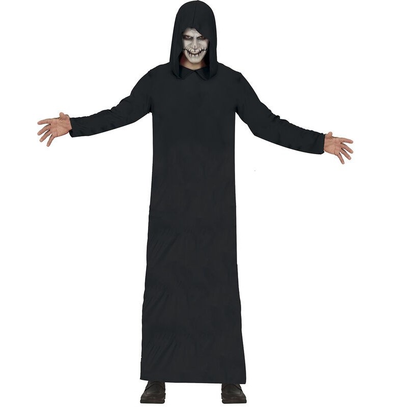 Tunica negra  con capucha adulto
