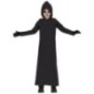 Tunica negra  con capucha  infantil