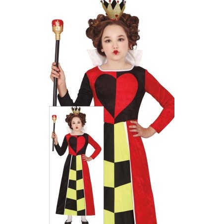 Disfraz reina de corazones infantil tallas