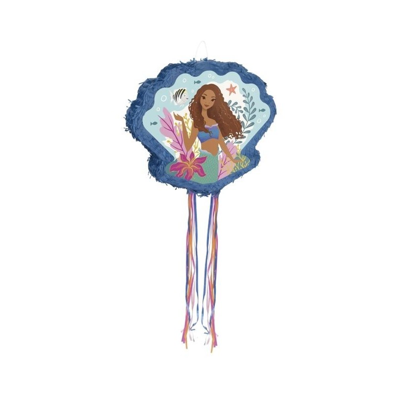 Piñata Ariel la Sirenita forma concha 43x51 cm