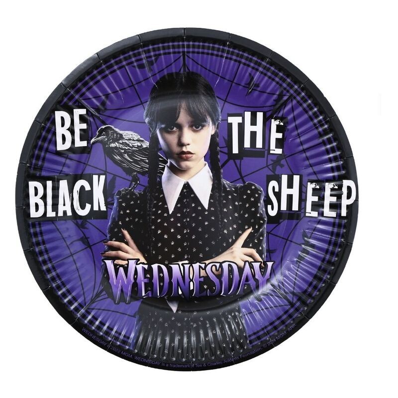 Platos Miercoles Wednesday 6 uds 23 cm cumpleaños