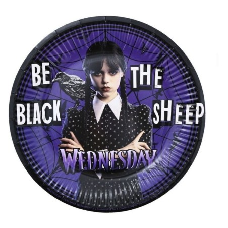 Platos Miercoles Wednesday 6 uds 23 cm cumpleaños 8433584933426 93342