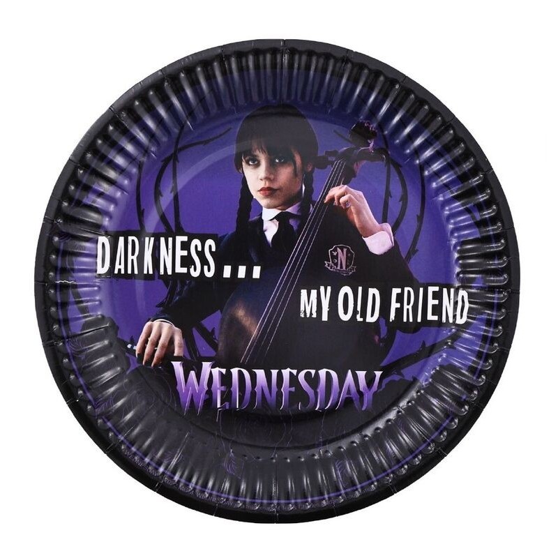 Platos Miercoles Wednesday 6 uds 18 cm cumpleaños