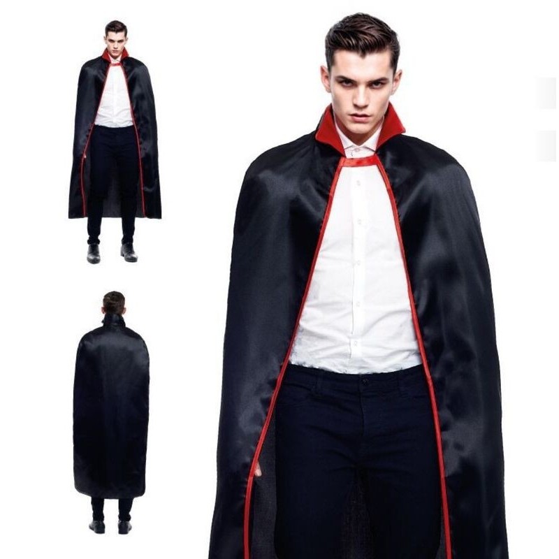 Capa vampiro negra y roja dracula 140 cm