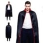 Capa vampiro negra y roja dracula 140 cm